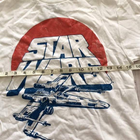 UNISEX Retro Max Engine Star Wars X wing T-shirt Juniors XS white cotton NWOT - Picture 6 of 10